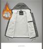 Lambswool Hooded Fleece-Lined Coat, Warm Outdoor Casual Plus Size Cotton Jacket