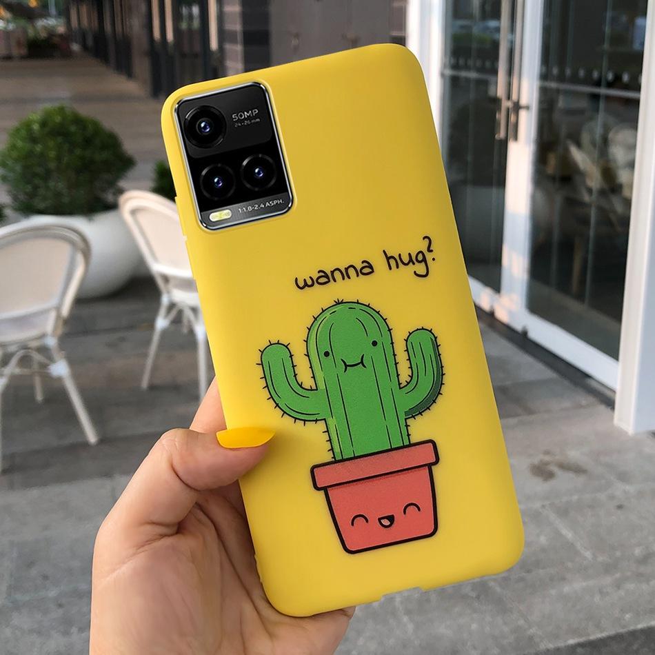 Cartooon Phone Case For Vivo Y21 2021 Y21S Y 21 V2110 V2111 Candy Silicon Case Back Cover For Vivo Y33S Y 33S V2109 Shell Funda