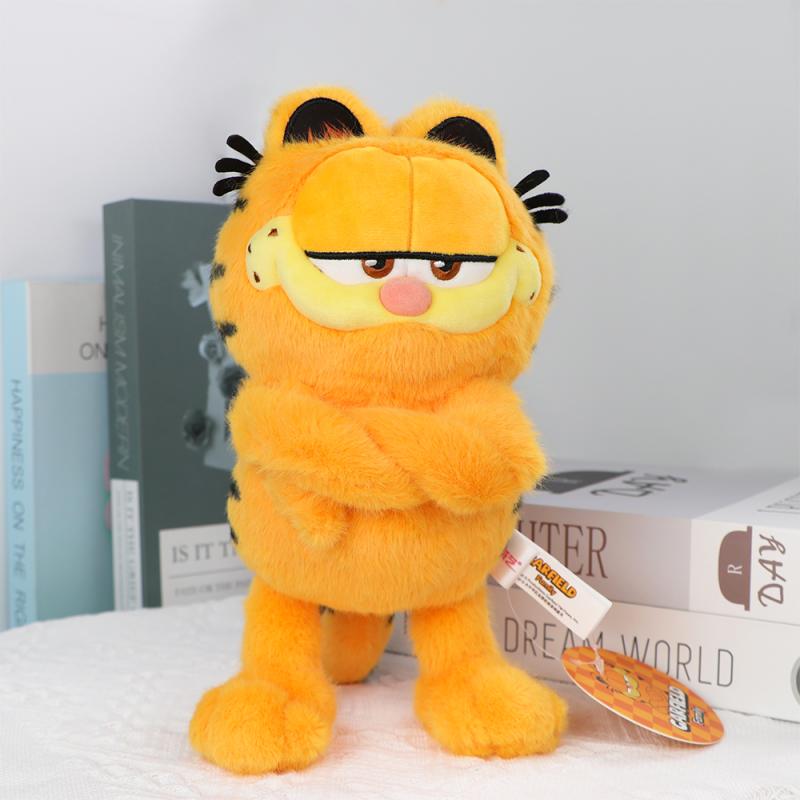 Original Garfield Family Snuggly Dolls Snug Animated Soft Figures Garfield Cat Odie Dog Peluche Keepsakes Great Present For Kids