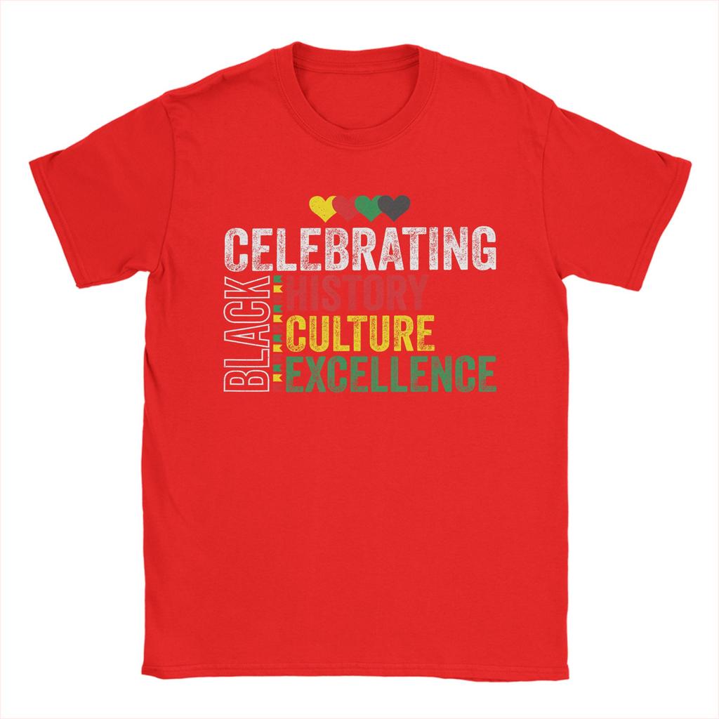 Celebrating Black History Month Afro African TShirt Summer Trendy Cool TShirts Couple 100 Cotton Short Sleeve Vintage Tops