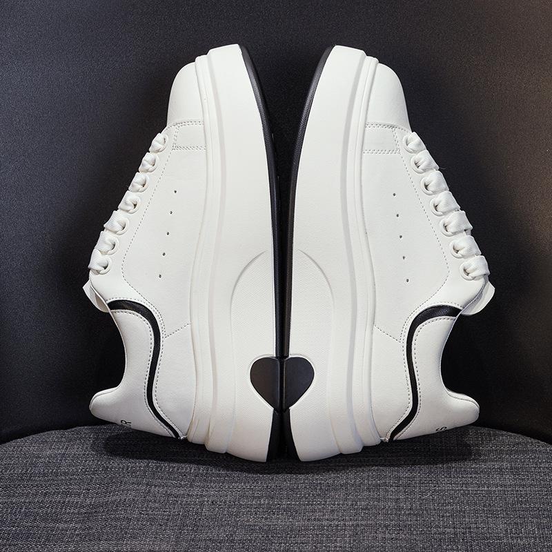 Fashion 6CM Microfiber Leather Boots Spring Summer Women Fashion Chunky Sneaker Vulcanize Autumn Motorcycle Platform Wedge Flats Shoes