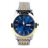 Men Quartz Business Watch with Date Luminous Stainless Steel Double Calendar Wristwatch Waterproof Lightweight Watch