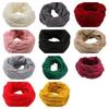 Thickened Knitted Scarf Solid Color Warm Scarves Simple Wool Bib  Men