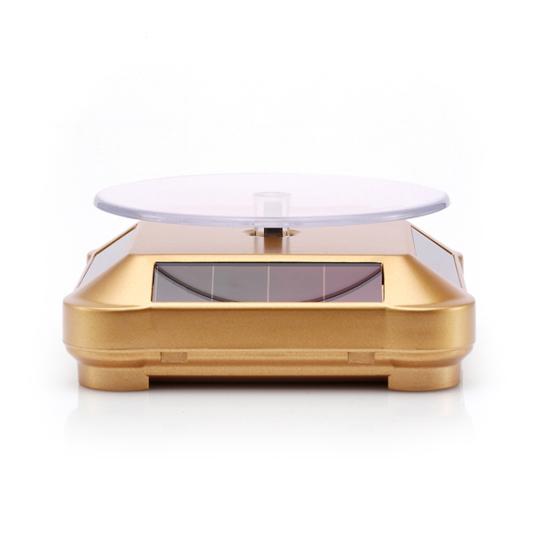 Solar Rotating Display Stand 360 Degrees Dual Use Stable Automatic Turntable for Showcase