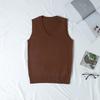 Chaleco Japonés de Punto con Cuello en V de 21 Colores: Prendas de punto Otoño/Invierno