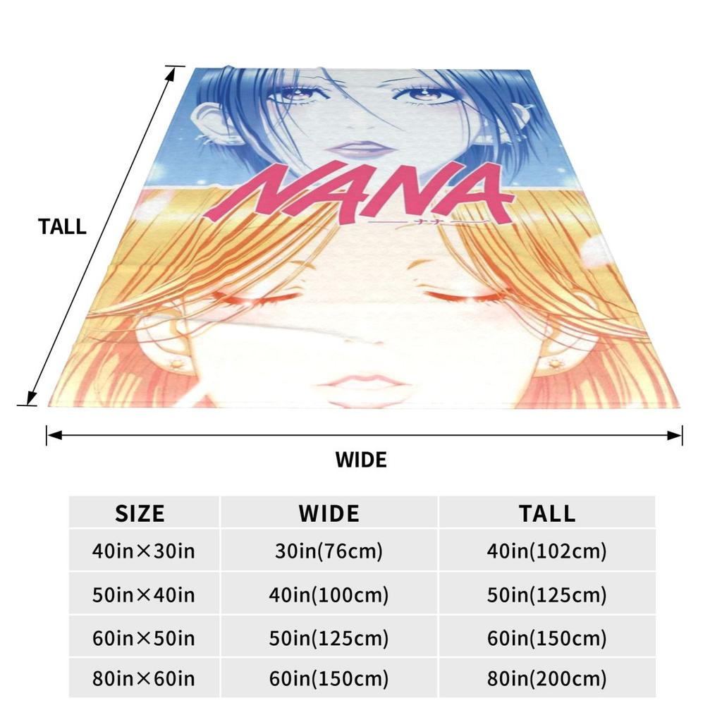 Nana Anime Blankets Soft Warm Flannel Throw Blanket Bedding for Bed Living room Picnic Travel Home Couch