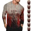 Halloween Print Raglan Sleeve Men's Long Sleeve Top