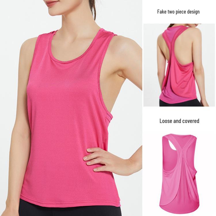 Women's Plus Size Yoga Tank Top - Beautiful Back, Sleeveless Sports Fitness Outerwear