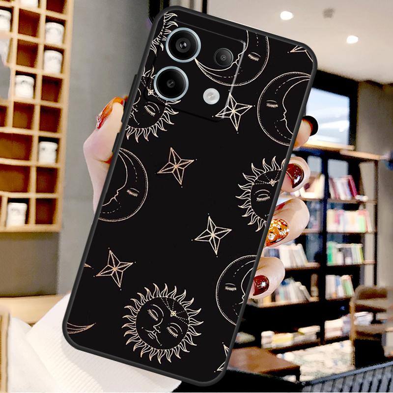 Sun And Moon Star For Xiaomi Redmi Note 13 Pro 9 10 11 12 14 15 Pro Plus Case For Redmi 15 12C 13C 14C 10C 15C