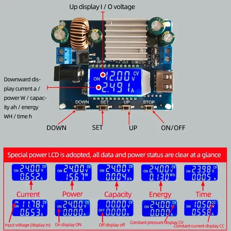 1PCS DC-DC DC 5-30V To DC 0.6-30V 4A 35W Step Up/Down Boost Buck CC CV Regulated Adjustable Power Supply Module For Arduino