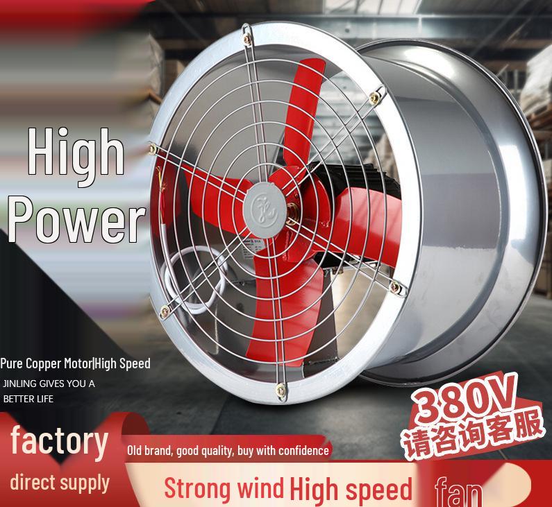 Industrial-Grade Kitchen Exhaust Fan with Strong Suction and Large Range