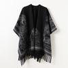 European And American Chain Retro Autumn And Winter Men'S And Women'S Double-Sided Shawl With Imitation Cashmere High-End Warm Fringed Scarf Cape