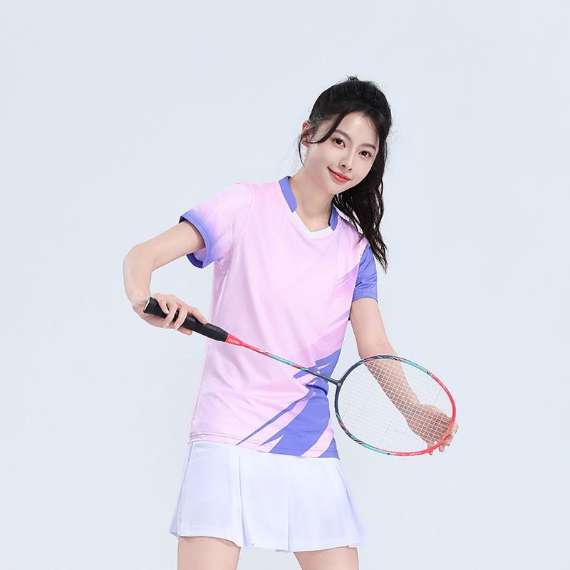 Quick-Dry Badminton Sport Shirt Set Men Women Training Breathable Athletic Wear Tennis Pickleball Outdoor Activities