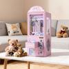 Claw Crane Machine, Medium-Sized Arcade Game Machine with Light & Sound, Adjustable Steel Claws, Precise Toy Candy Grabber Prize Dispenser Vending