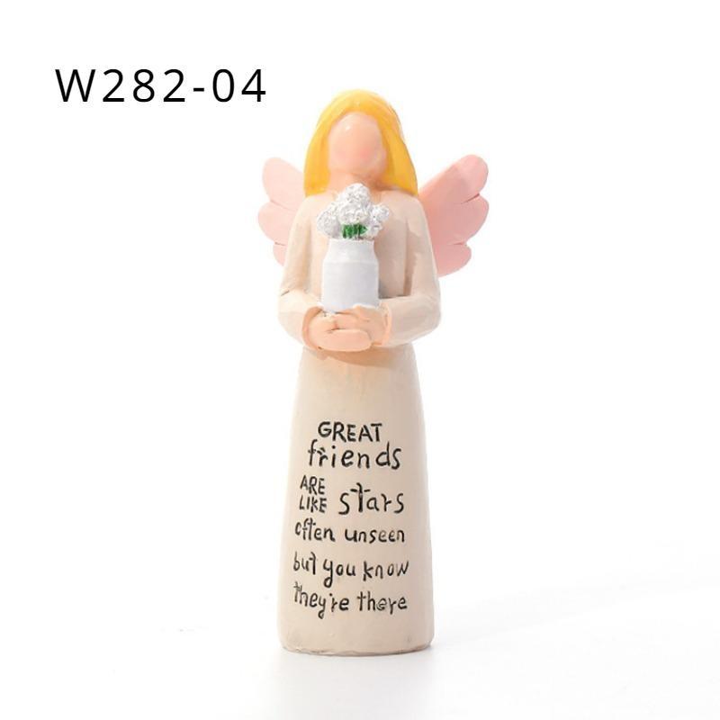 Great Friend Friendship Prayer Angel Girl Resin Decoration Sculpture Garden Flower Fairy Crafts