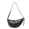 Trendy 2024 Black Small Pu Shoulder Bag Stylish Street Fashion Chic Design