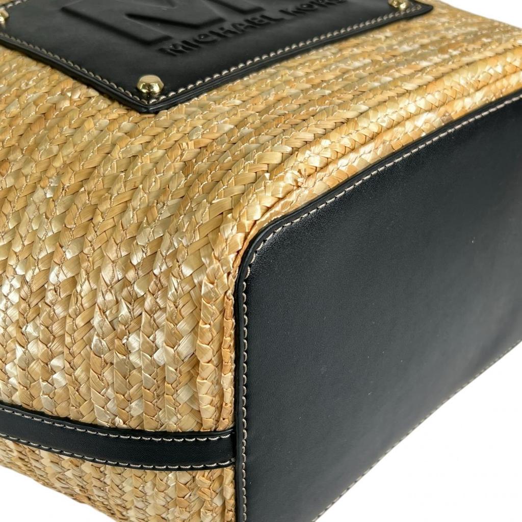 Michael Kors Kimber Large capacity Handbag canvas Ivoryx black Women 35T2G7KT71 Used