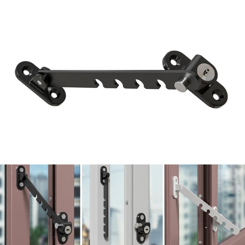 Durable Carbon Steel Window Door Support Lock Childproof Lock Window Restrictor Ensure Child Safety & Prevent Accidents