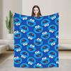 Cookie Monster Sesamets Knitted Blanket   Flannel Throw Blanket Bedroom Sofa Printed Ultra-Soft Warm Bedspreads