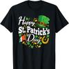 Happy St Patricks Day Shamrock Irish Men Women Crewneck T-Shirt Regular Short Sleeve Fashion Casual Style Adult Streetwear