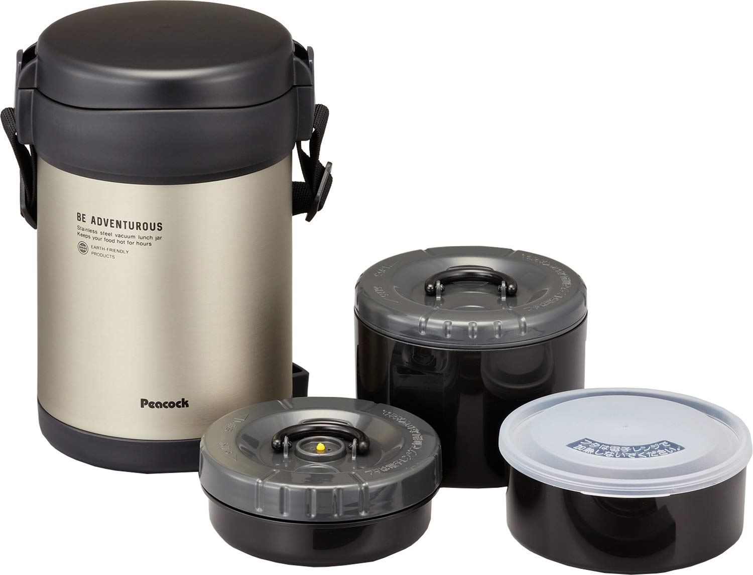 

Peacock MC Insulated Lunch Matte Stainless Steel ARL-18 Jar, Clear, 1.8L,