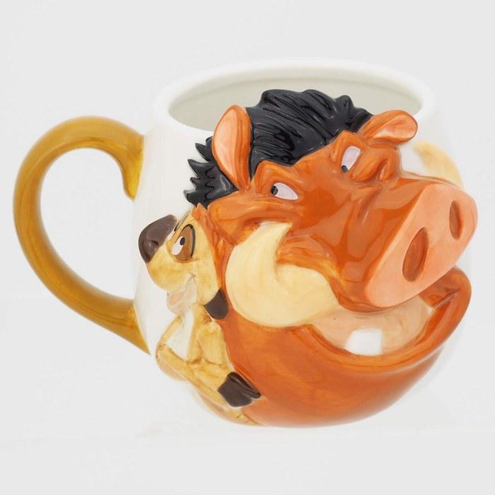Sanart Brown 380ml Disney Lion King Mug Timon & Pumbaa SAN3085-3