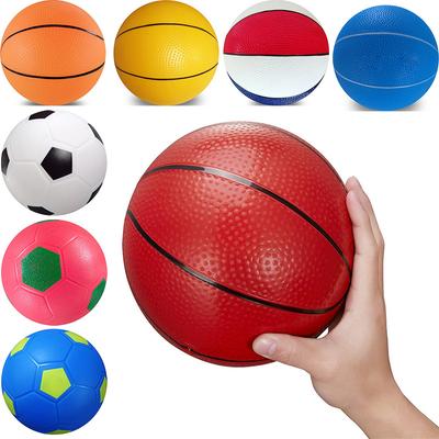 Children's Small Basketball Colorful Small Basketball PVC Inflatable Colorful Toy Racket Ball Ball