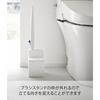 Yamazaki Tower Toilet Brush Case with Storage, Flushable Toilet Brush, White, Approx. 4.5" W x 4.5" D x 6.7" H, 5722