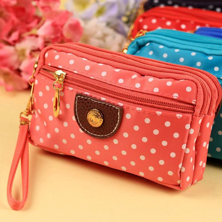 Women's Wallet Canvas Four Zippers Handbags Large Capacity Solid Female Clutch Phone Bag Portable Women Purses Card Holder