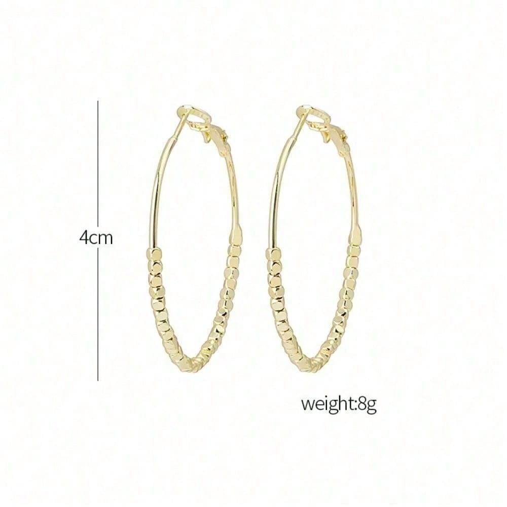 Shiny Hoop Earrings For Women Oorbellen Geometric Circle Earrings Female Fashion Jewelry Boucles D'oreill