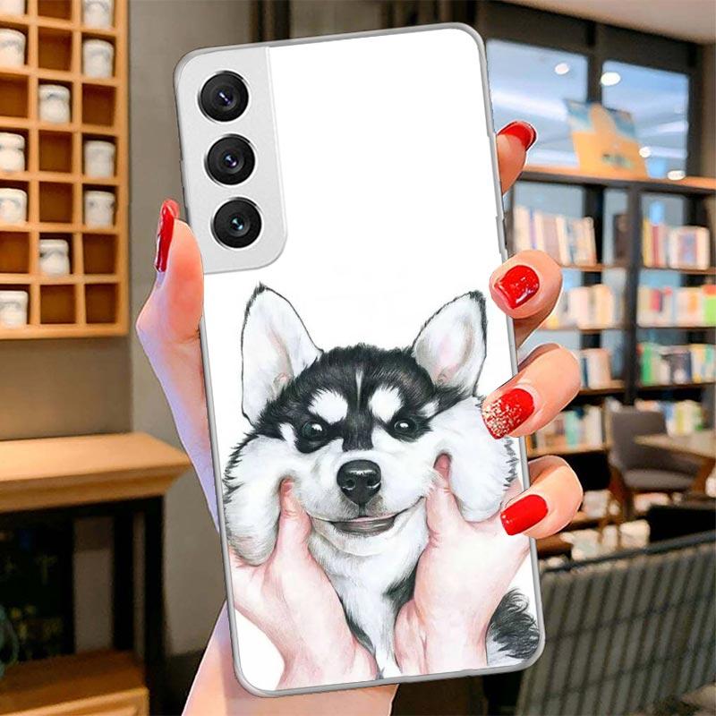 Siberian Husky Dog Cover Phone Case For Samsung Galaxy S26 S25 Edge S24 Ultra S23 S22 Plus S21 S20 FE Soft Fundas Shell Galaxy S