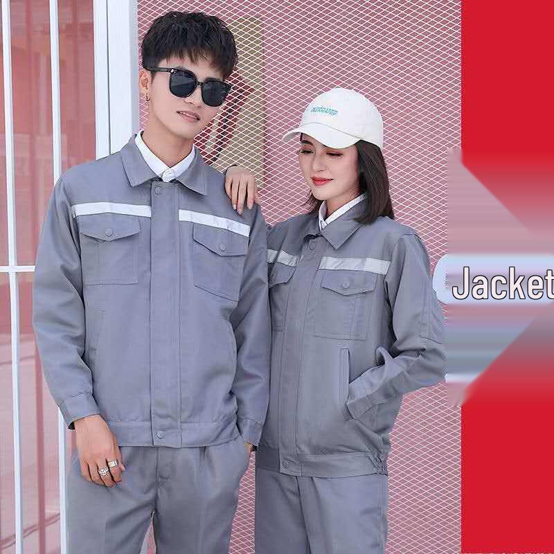 Unisex Workwear Set: Long Sleeve, Reflective, Wear & Dirt-Resistant for Spring/Autumn - Ideal for Auto Repair