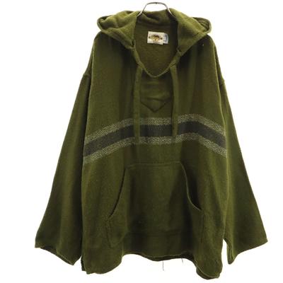 EARTH RAGZ 90s Old Long Sleeve V Neck Parker XL Green System Pullover Men's Used