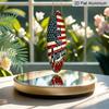 2D Flat, 1pc Heavy-Duty Retro God Bless America Round Metal Sign - Vintage Aluminum Wall Decor Suitable for Home, Office, Garage, 4th of July Gift