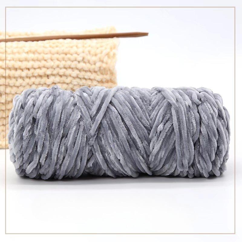 500g Chenille Soft Velvet Yarn Cotton Wool Yarn Crochet Yarn DIY Handmade Scarf Sweater Coat Blankets for Knitting Crafts