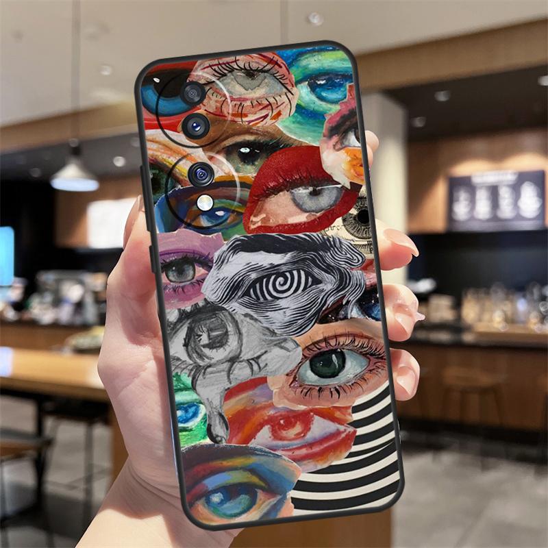 Scary Face Eyes Case For Honor 200 Pro X9b X9a X8b X8a X8 X9 X9c 50 70 90 Lite Honor Magic 7 6 5 Pro Funda