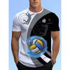 Men's Ball Printed Top Loose Short Sleeve Casual T-Shirts Men’s