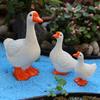 Goose Figurine, Resin Goose Family Statue with Lifelike Design,  Outdoor Garden Decor for Patio Lawn and Home