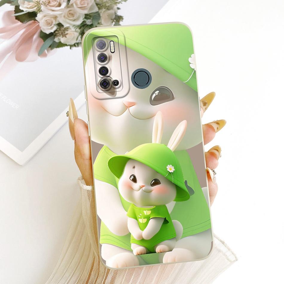 For Tecno Spark Power 2 LC8 Cute Cat Flower Cartoon Phone Case For Tecno Spark Power2 Shockproof Soft Silicone Bumpers