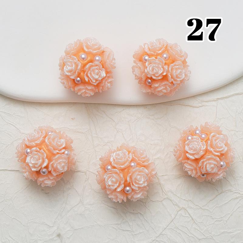 2Cm 10Pcs Charm Rose Polymer Clay Colorful Lover Acrylic Beads for Jewelry Making Diy Necklace Bracelets Earring Accessories New
