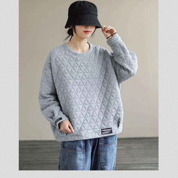 Autumn Fashion Clothes Women Loose Casual Warm Padded Design Hoodies Womens Cotton Sweatshirts