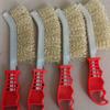 Copper-Plated Steel Wire Brush with Plastic Handle - Handheld Rust Removal and BBQ Cleaning Tool
