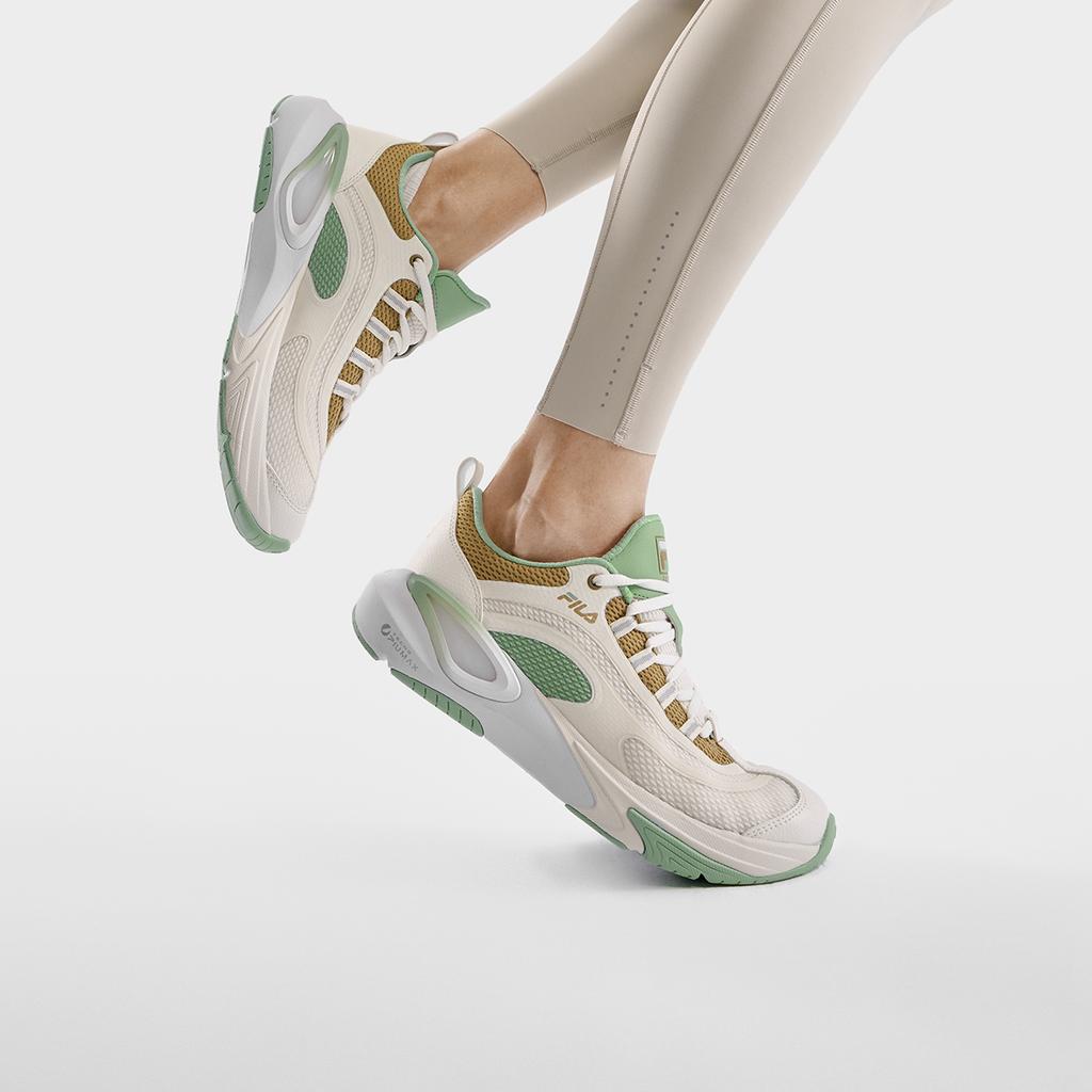 Fila Pacer Aerobic Fitness Shock Absorption Low-Top Training Shoes Women Sneaker White Green A12W331403FSC