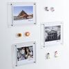 Double Sided Fridge Magnetic Photo Frame Transparent Fridge Photo Frame  Refrigerator Display