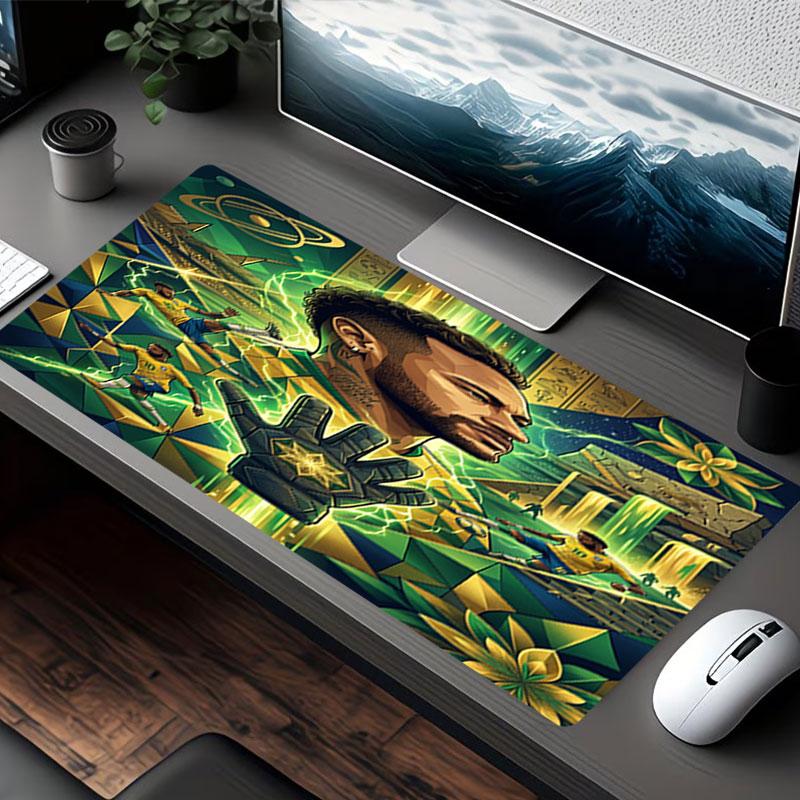 Neymar Jr Print Mouse Pad, for Keyboard Pad Laptop PC Mat for Office Home Use, Desk Decor, Perfect Birthday Gift for Gamers