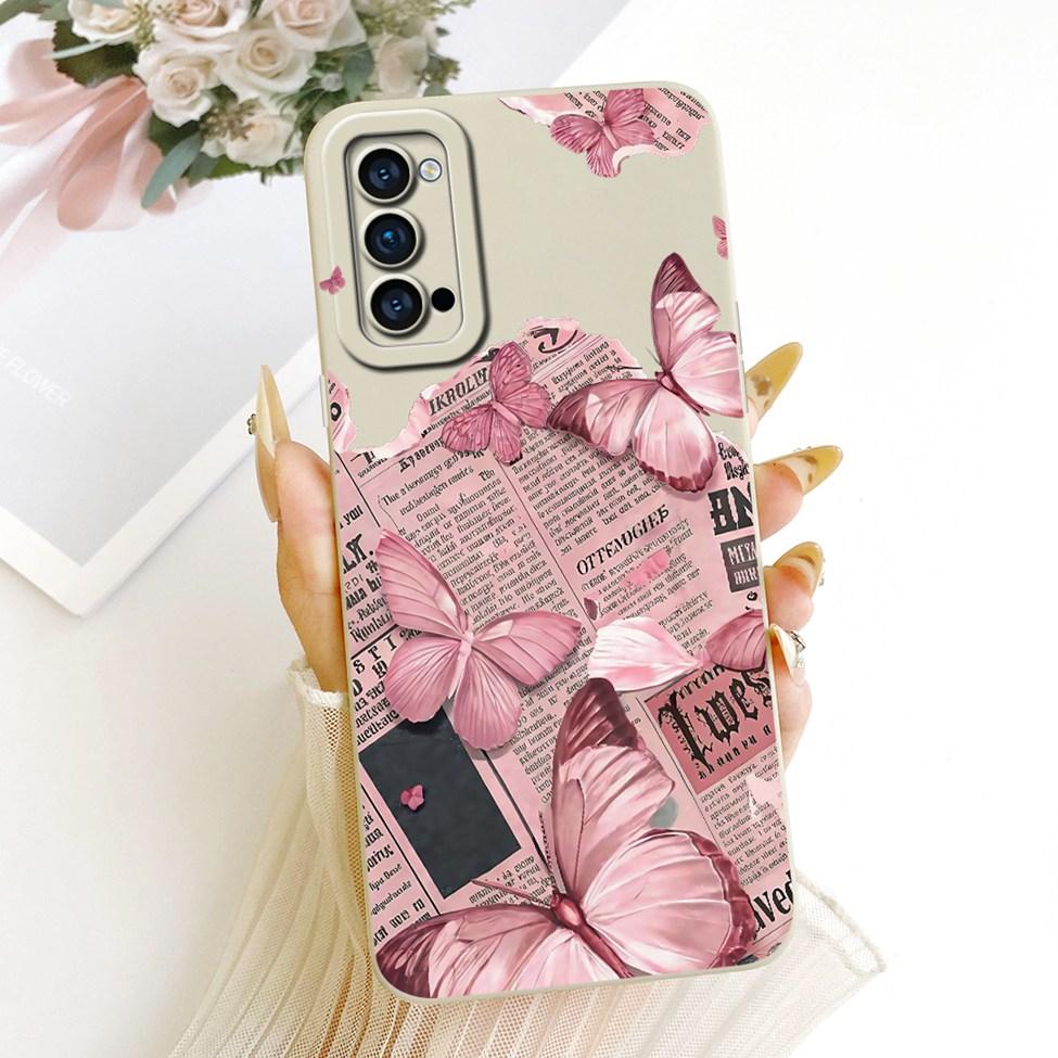 Pouzdro Pro Oppo Reno4 5G Kryt Módní Kreslené Roztomilé Vtipné Malované Silikonové Pouzdro Na Telefon Pro Oppo CPH2091 PDPM00 PDPT00