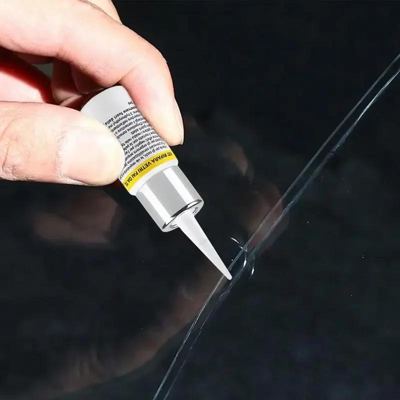 2PCS Windscreen Crack Quick Repair Fluid Scratch Remover Glue Crack Repair Restorer Car Wax Remover Car Glass Repair Tool
