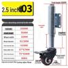 Shock-Absorbing Rubber Silent Wheel Caster (2" to 5") - Polyurethane with Spring Mechanism