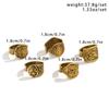 Vintage Vintage Distressed Floral Pattern Ring Set with Jointed Ring and Exaggerated Punk Style Opening Ring