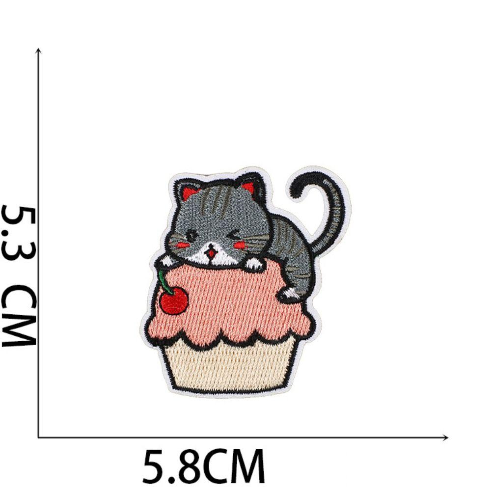 3 Stück Katzenstickerei-Patches Mit 4 Katzenpfoten Produktbild-Vorschau 2